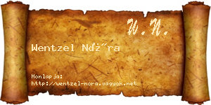 Wentzel Nóra névjegykártya